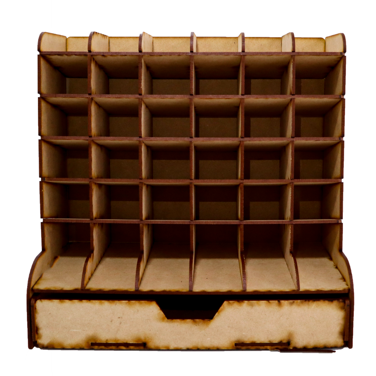 📚 Organizador Vertical de Escritorio con 10 Compartimentos – MDF Organizador de Plumones con Compartimentos – Ideal para Escritorio OE05