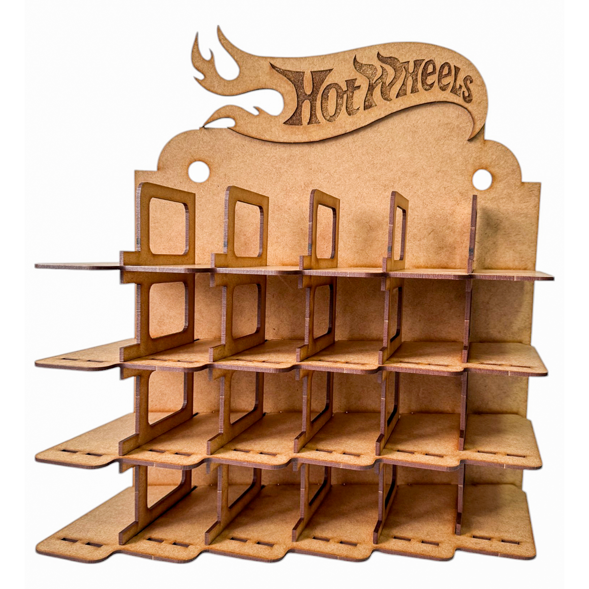 🚗🔥 Repisa Organizadora Hot Wheels en MDF – Para 35 Carritos 🏁✨ OE37
