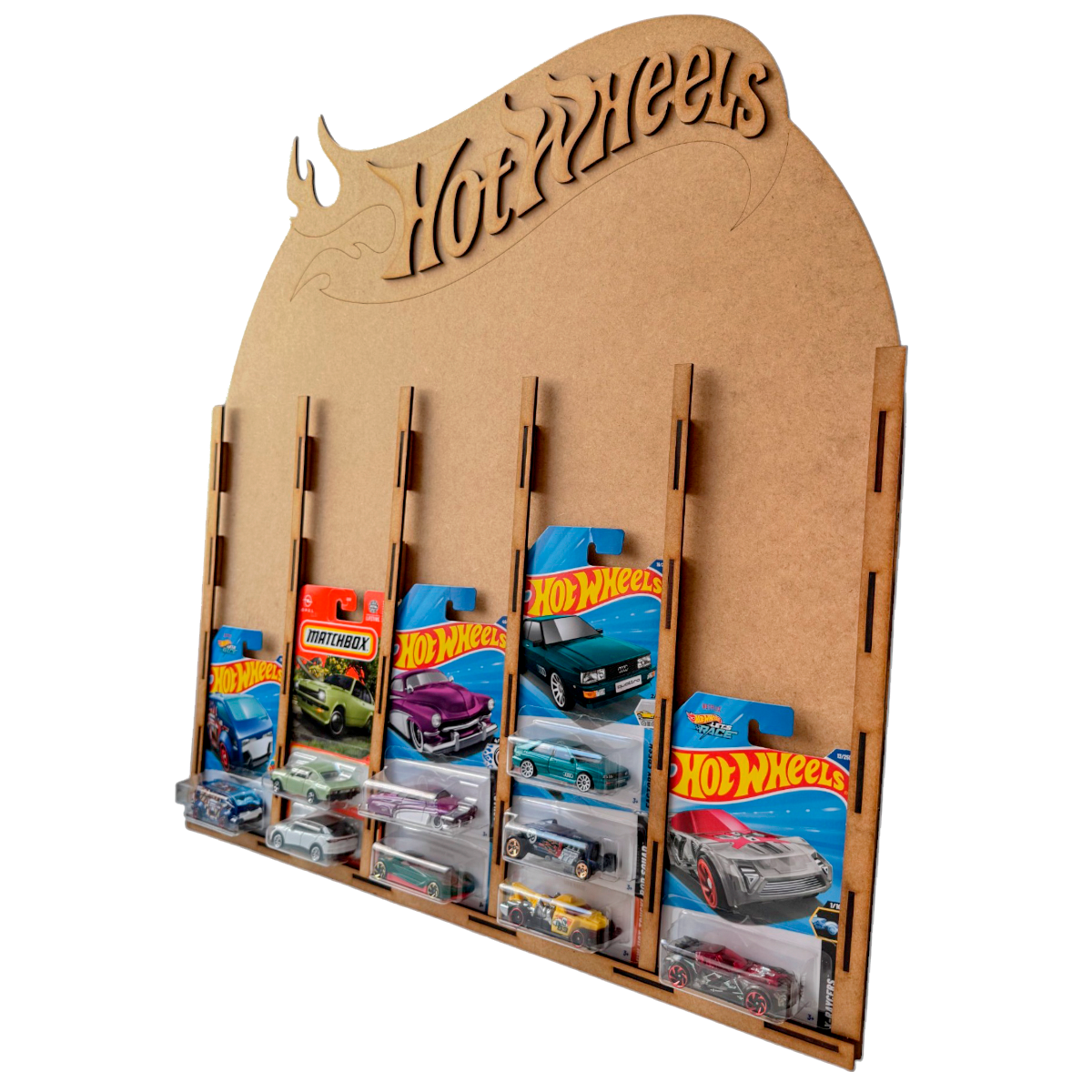 🔥🚗 Organizador Hot Wheels en MDF – Exhibidor Vertical para Paquetes Cerrados 🚗🔥 OE39
