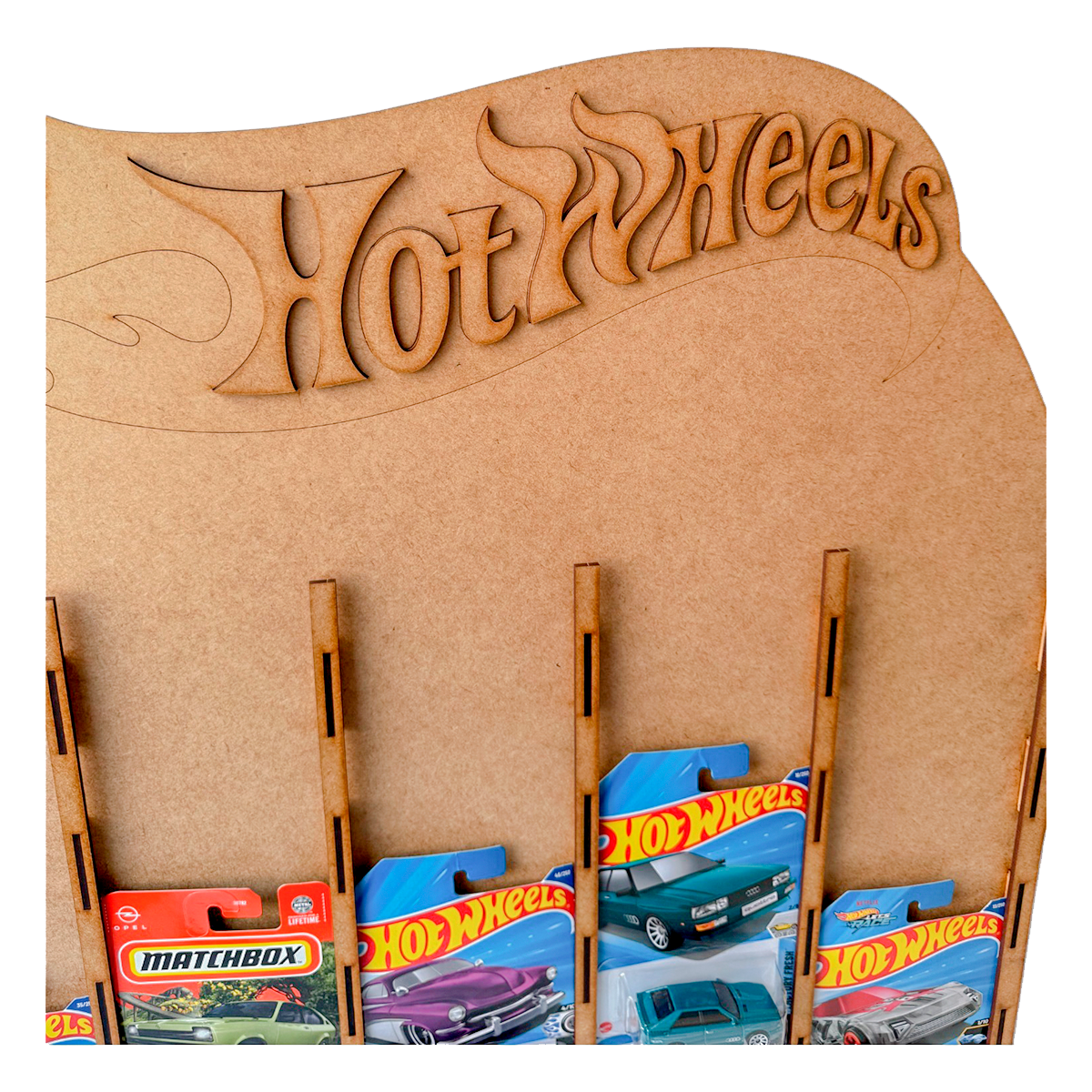 🔥🚗 Organizador Hot Wheels en MDF – Exhibidor Vertical para Paquetes Cerrados 🚗🔥 OE39