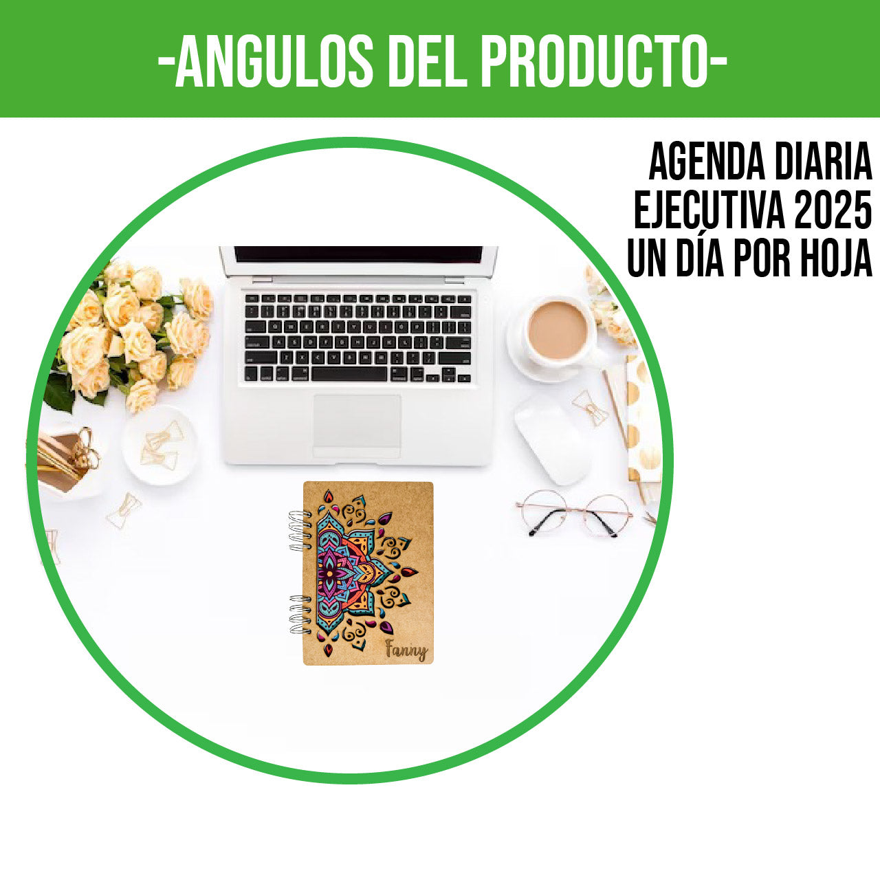 📔✨ Agenda Diaria | Una hoja por día | Ejecutiva | Personalizable | Portada de madera | AG01 🌳🖊️