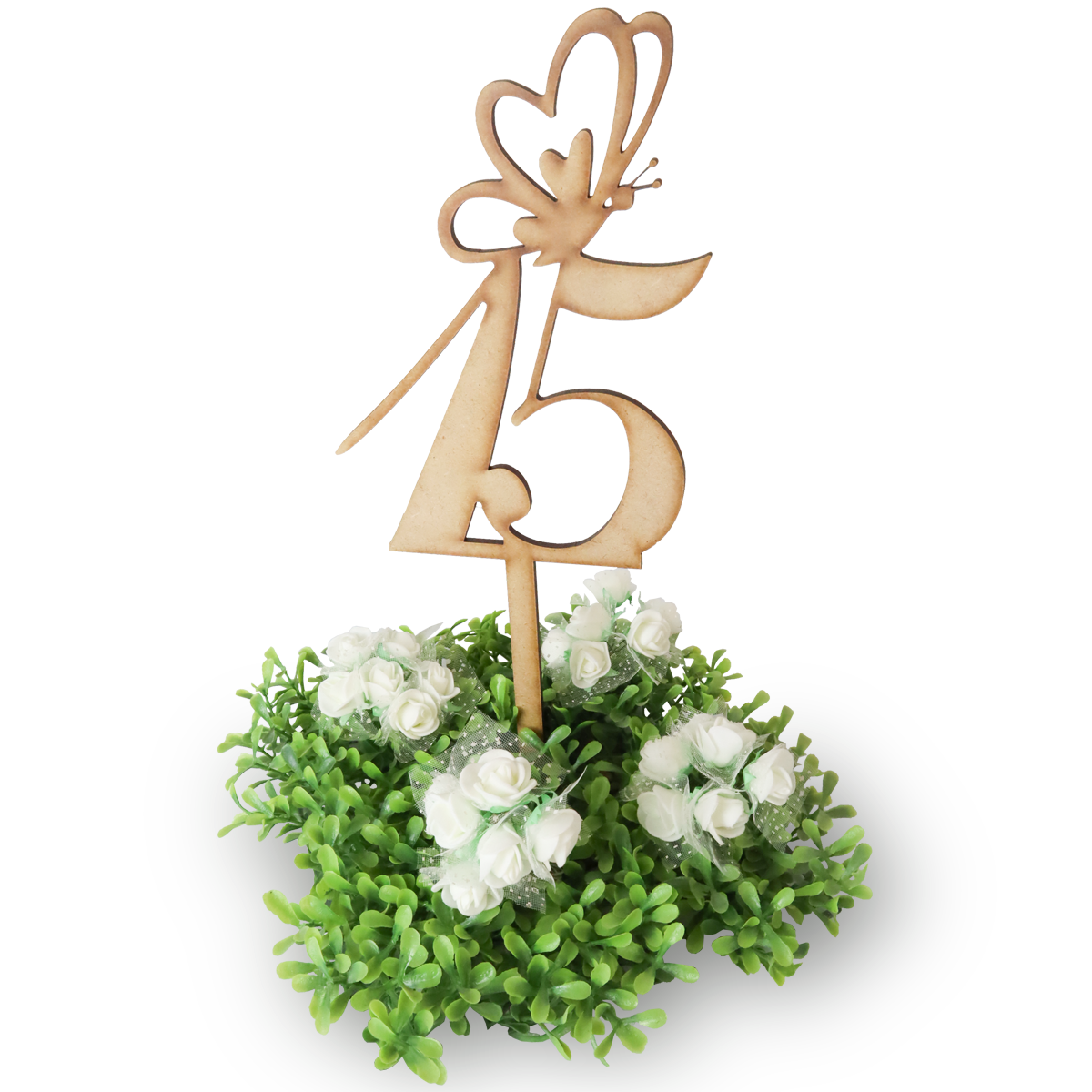 🦋 Centro de Mesa Mariposa para XV Años – Elegancia Natural en MDF 🌸 10pz RB74