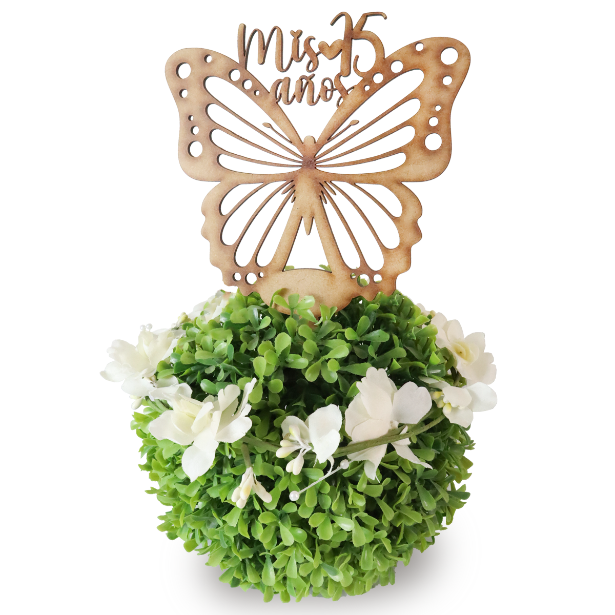 🦋 Centro de Mesa Mariposa para XV Años – Elegancia Natural en MDF 🌸 10pz RB74
