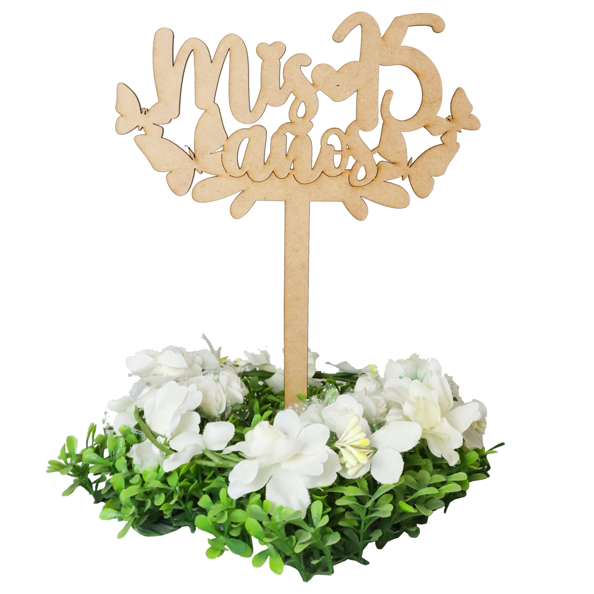 🦋 Centro de Mesa Mariposa para XV Años – Elegancia Natural en MDF 🌸 10pz RB74