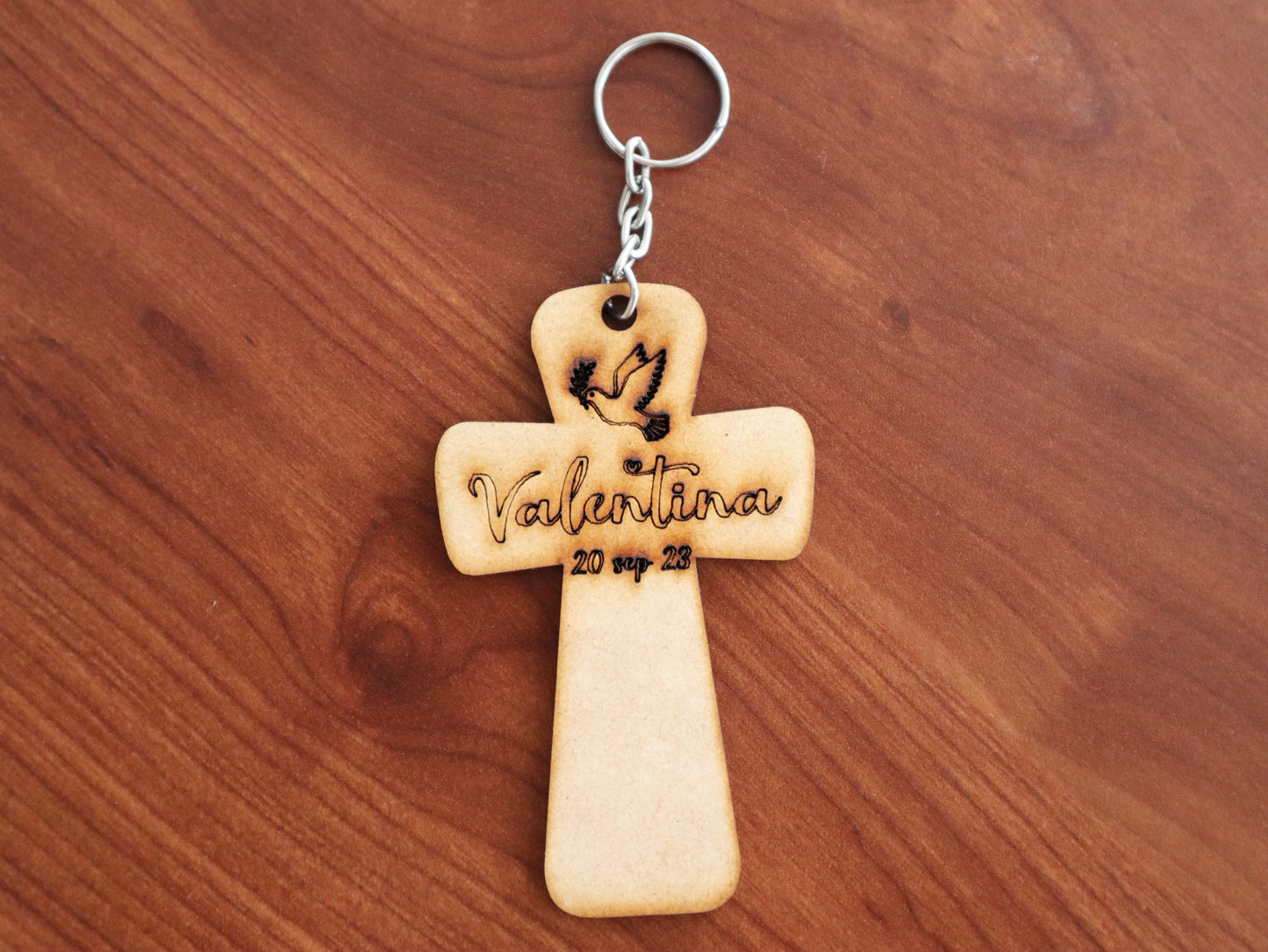 ✝️✨ Llavero cruz personalizada para bautizo, primera comunión o confirmación 💒🕊️ 30pz RB109