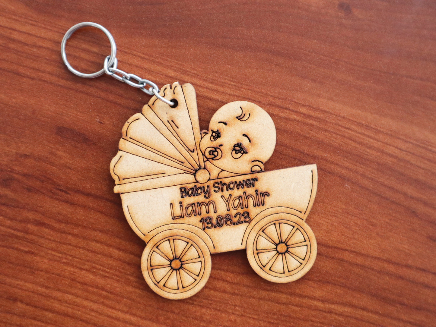 🍼✨ Llavero de carreola con bebé personalizado 👶🎁 30pz RB106