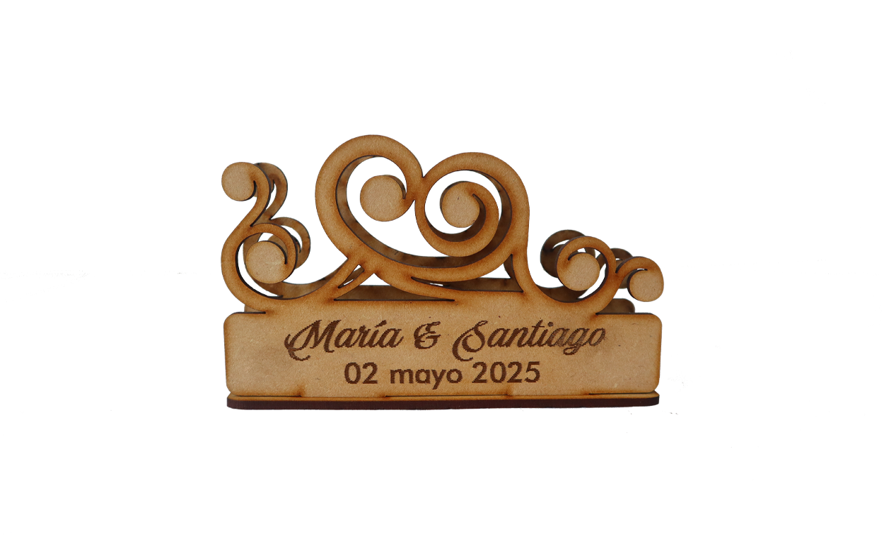 💍❤️ Servilletero Personalizado Corazones – Recuerdo de Boda ❤️💍 12pz UE21