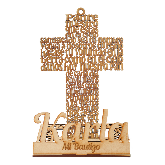 🙏 Recuerdo de Bautizo con Ángel en MDF – Personalizable con Nombre ✨ 5pz RB61