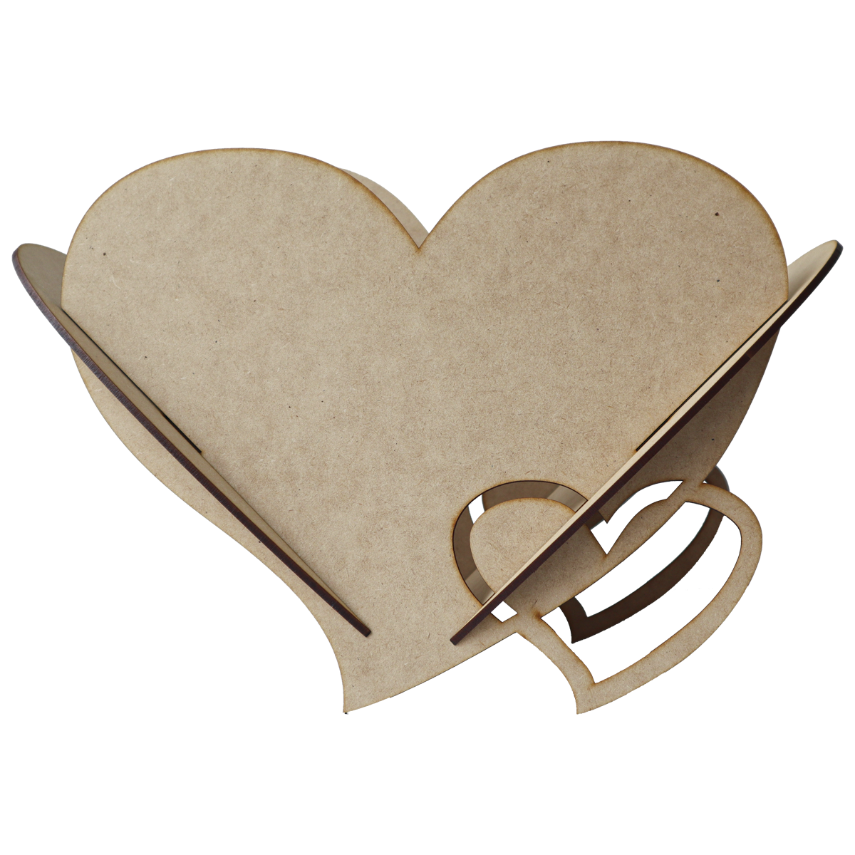 🩷 Centro de mesa Corazon MDF 3mm Flores, Dulces 6pz RB36