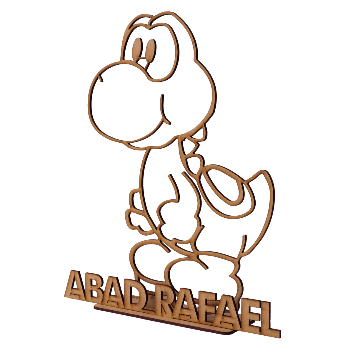 🦕 Figura Personalizada de Yoshi con Nombre – MDF 3mm 10pz RB51