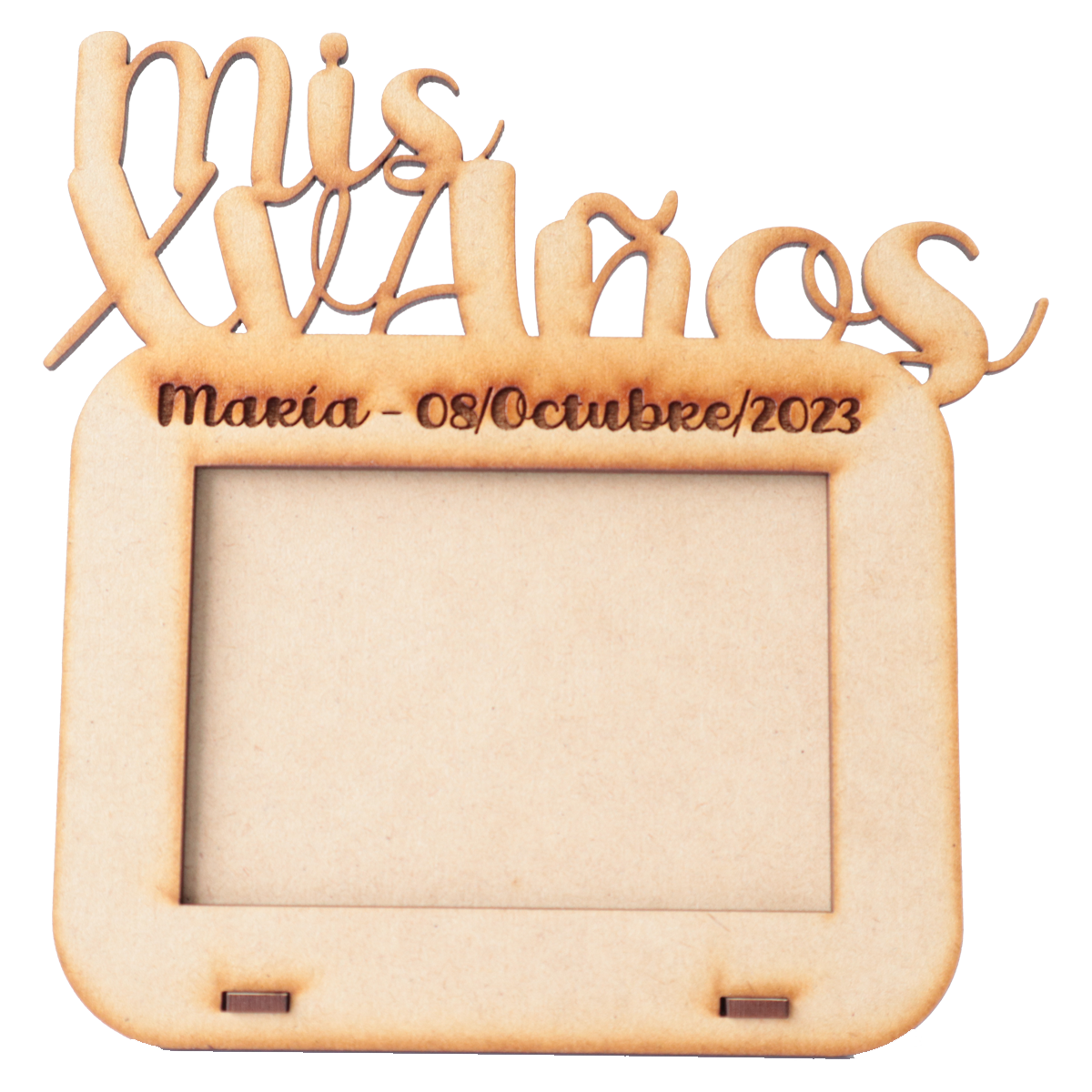 📸 Portarretrato “Mis XV Años” Personalizado en MDF 🎉 10pz RB40