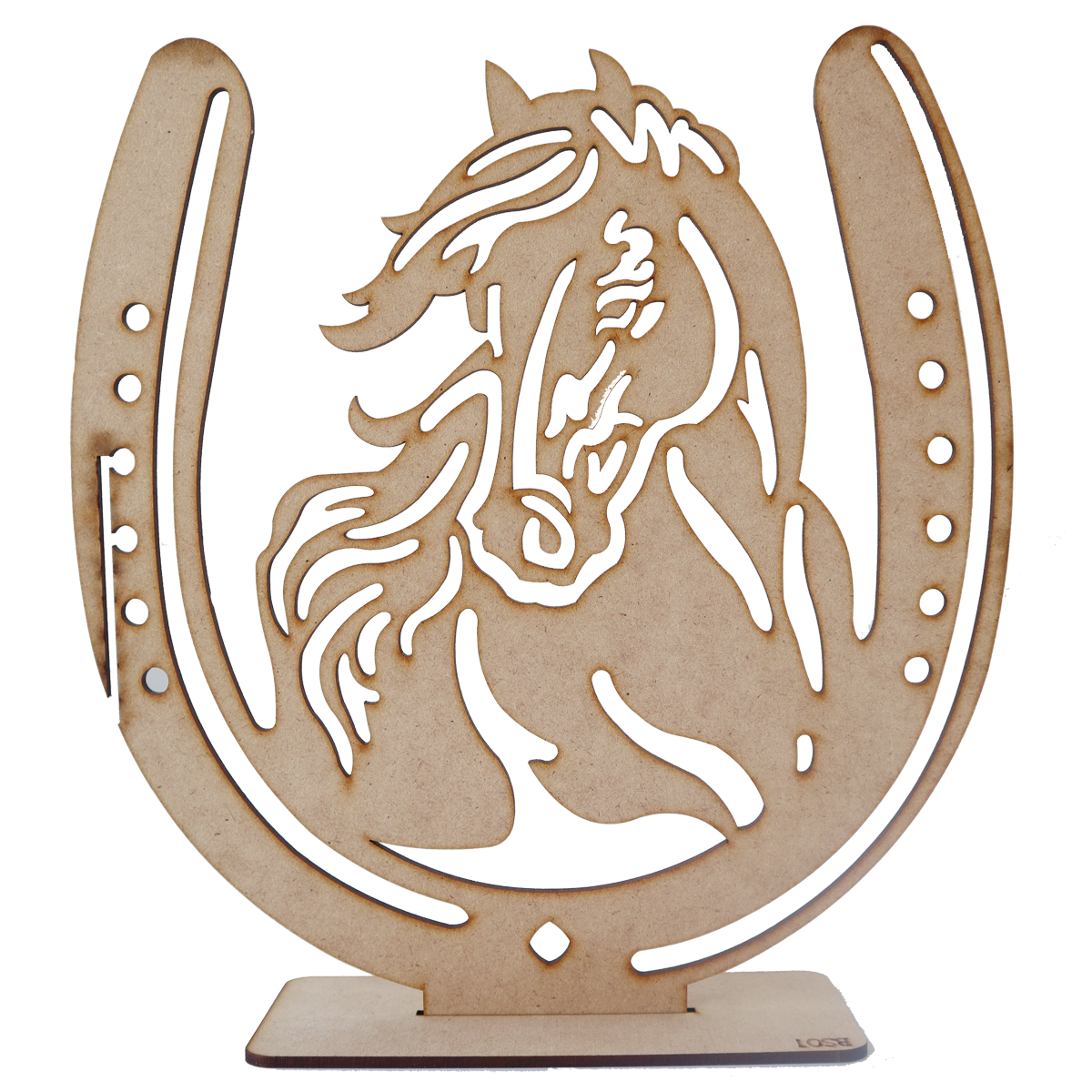 🐎 Herradura con Caballo Rústico – Decoración Vaquera en MDF 🐎 10pz RB54