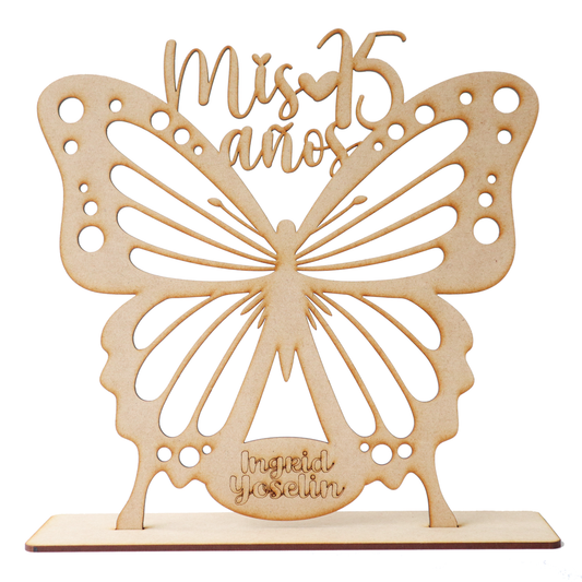 ✨ Mariposa Decorativa "Mis 15 Años" Personalizada 🦋 10pz RB68