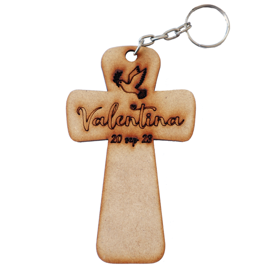 ✝️✨ Llavero cruz personalizada para bautizo, primera comunión o confirmación 💒🕊️ 30pz RB109