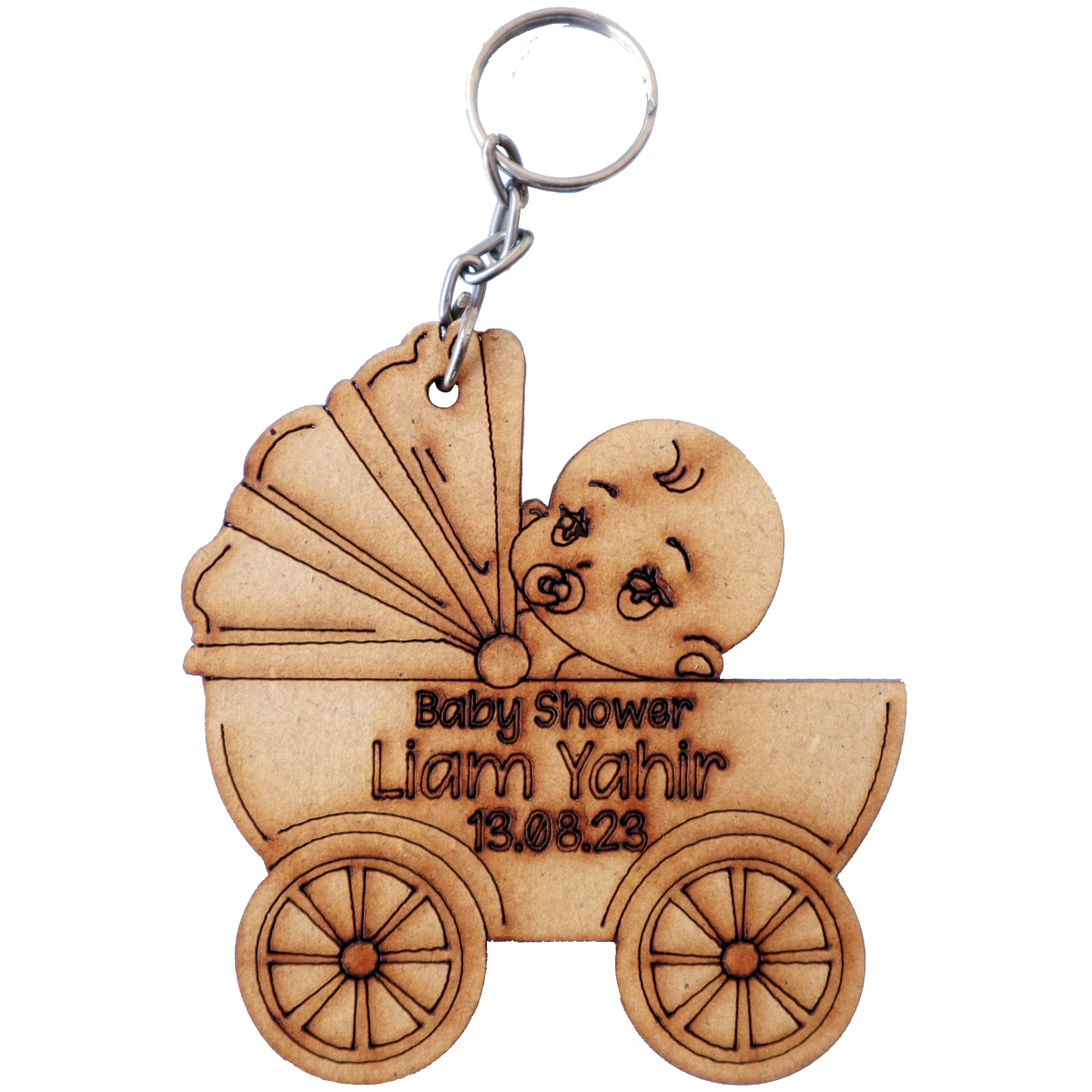 🍼✨ Llavero de carreola con bebé personalizado 👶🎁 30pz RB106
