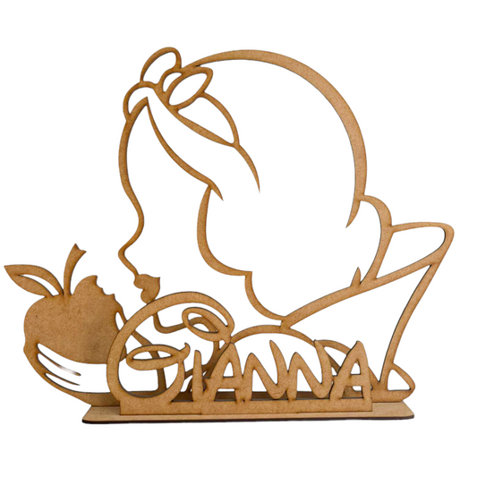 🦋 Centro de mesa MDF Blanca Nieves personalizado 🍎✨ 🌸 10pz RB75