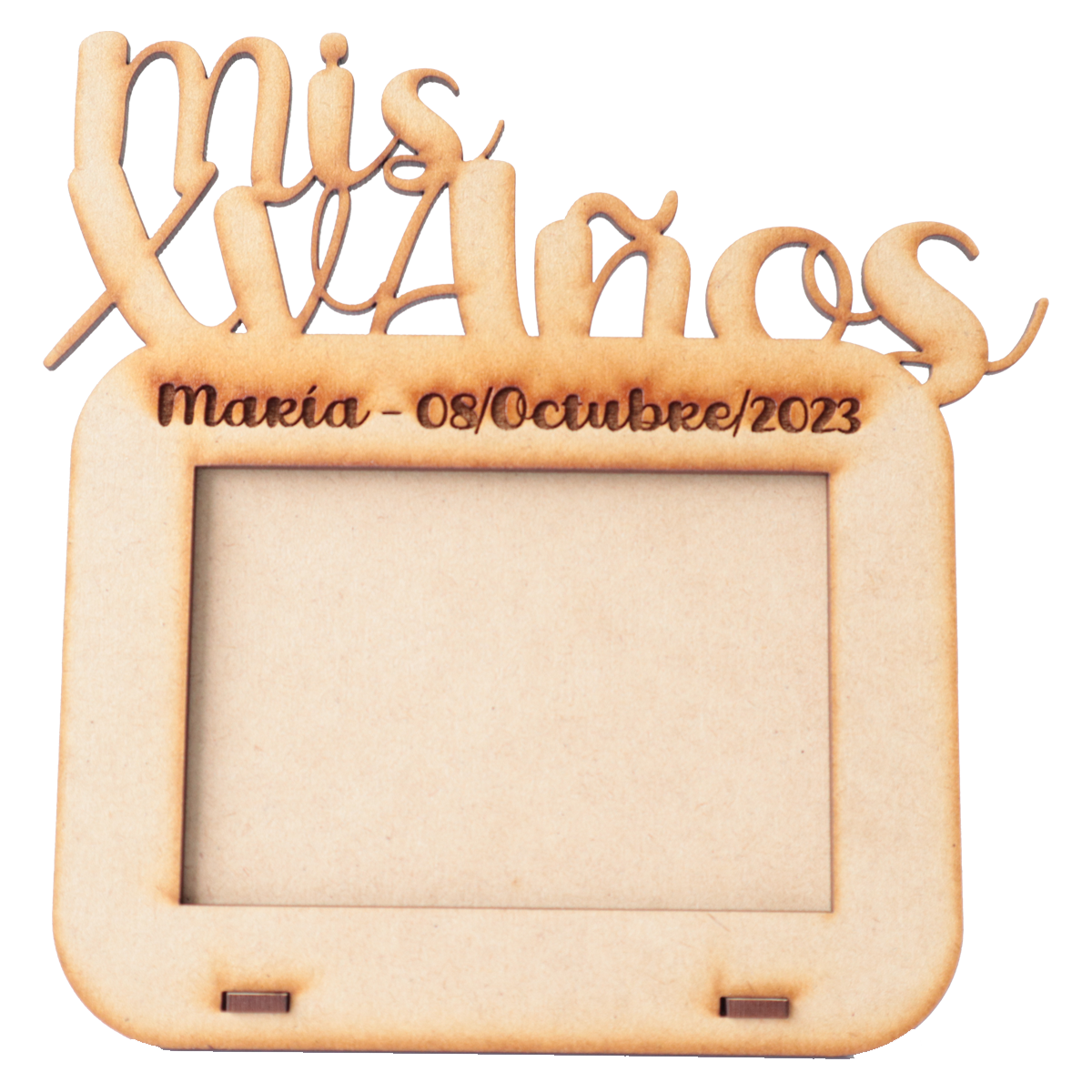 📸 Portarretrato “Mis XV Años” Personalizado en MDF 🎉 10pz RB40