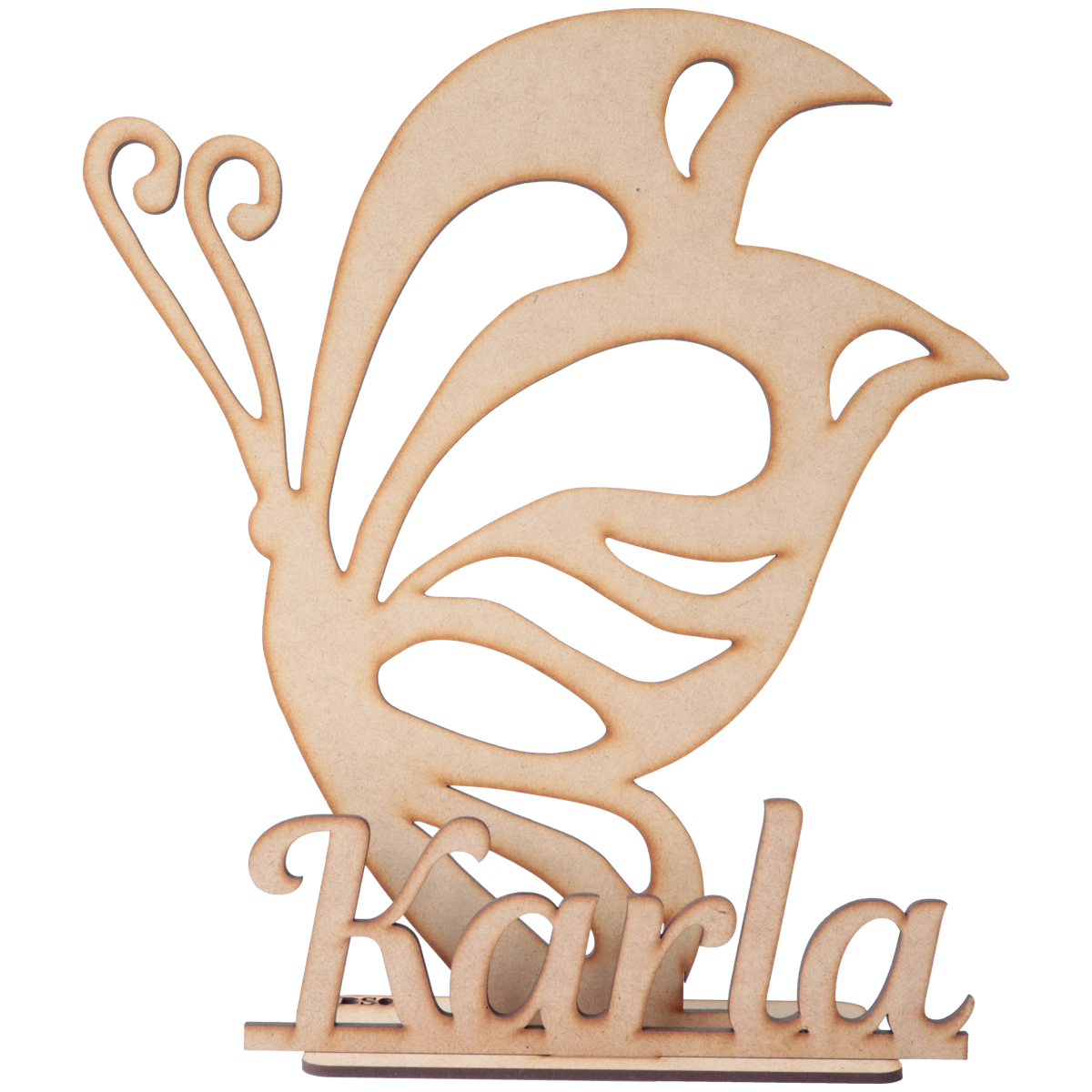 🦋 Mariposa Decorativa con Nombre Personalizado en MDF 10pz RB33