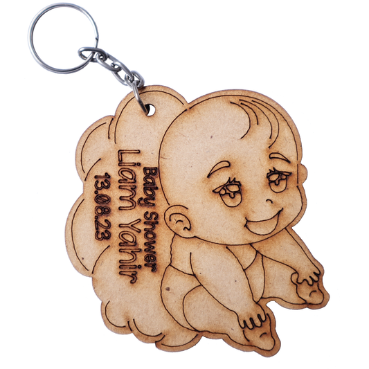 👶✨ Llavero Personalizado Baby Shower – Bebé Sentado en Nube ✨👶 30pz RB112