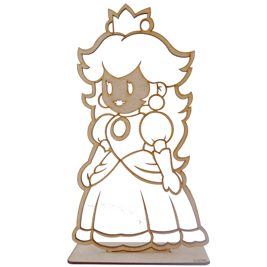 10 Recuerdo Mario Bros Peach Baby Shower Personalizado Rb08