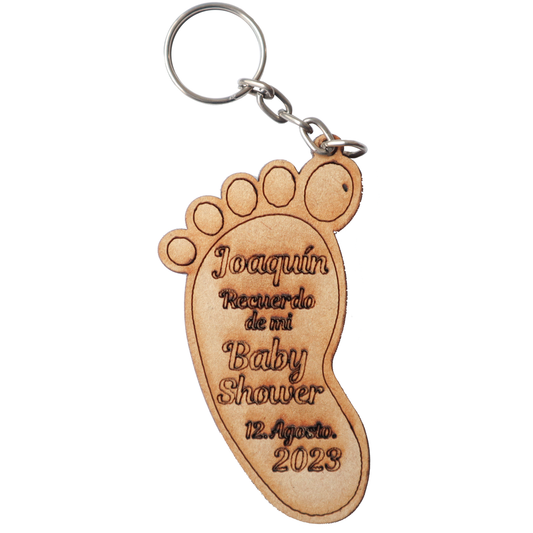 👣✨ Llavero huellita personalizado para Baby Shower 🍼💕 30pz RB110