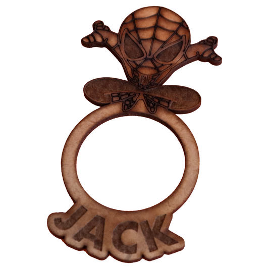 🕷️🧺 Sujetador para servilleta de tela estilo Spider – Personalizado en MDF 🧺🕷️ 30pz RB114