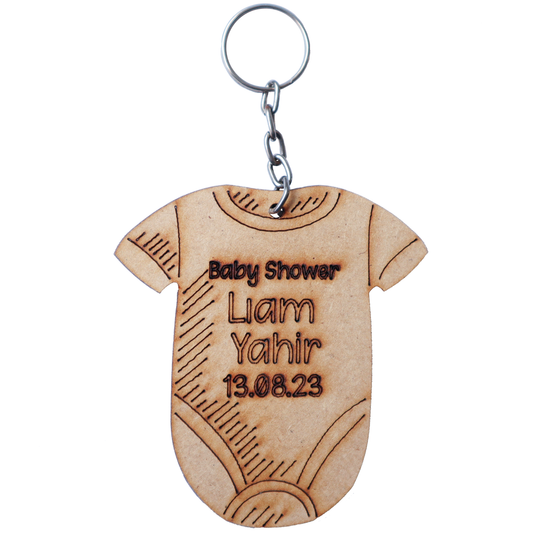 👶✨ Llavero Body Personalizado para Baby Shower – Recuerdo Único y Tierno 🍼💖 30pz RB111