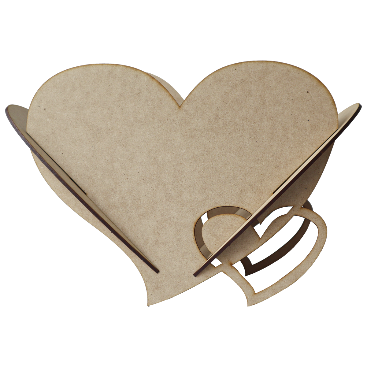 🩷 Centro de mesa Corazon MDF 3mm Flores, Dulces 6pz RB36