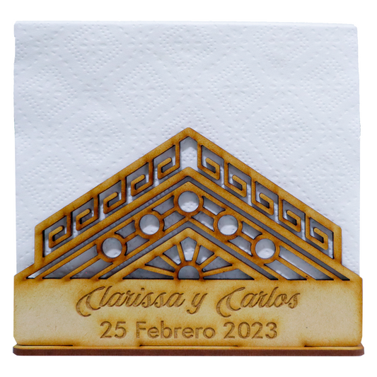 🏛️ Servilletero Personalizado – Diseño Geométrico Clásico ✨ 12pz UE33