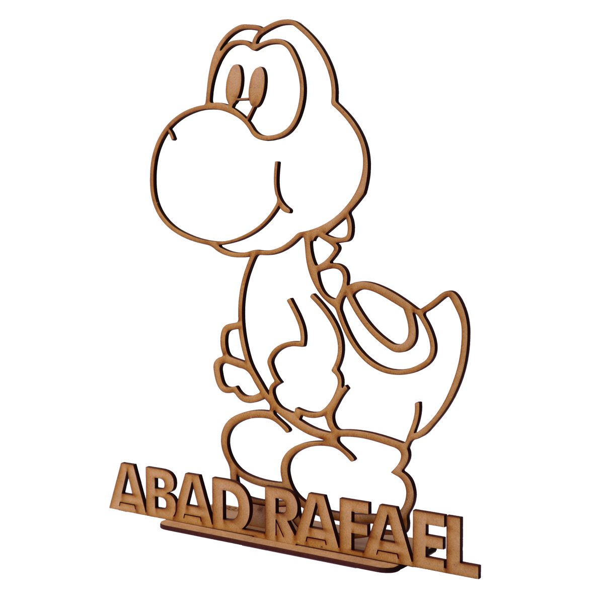 🦕 Figura Personalizada de Yoshi con Nombre – MDF 3mm 10pz RB51