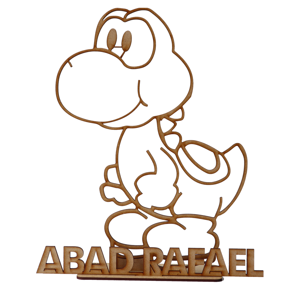 🦕 Figura Personalizada de Yoshi con Nombre – MDF 3mm 10pz RB51