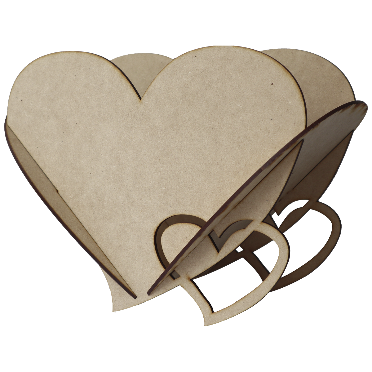 🩷 Centro de mesa Corazon MDF 3mm Flores, Dulces 6pz RB36