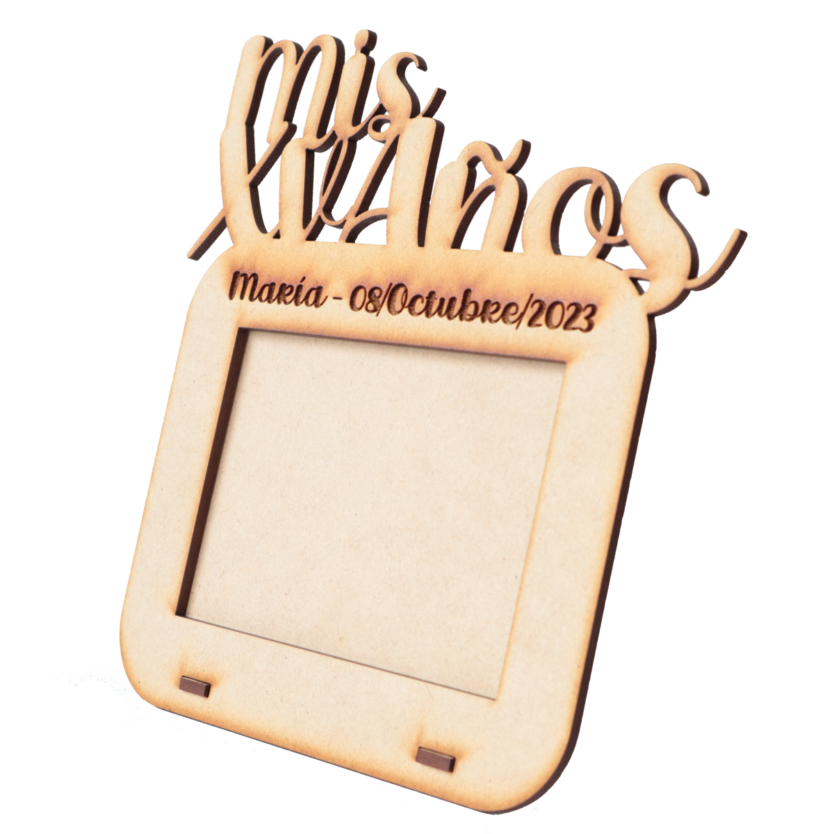 📸 Portarretrato “Mis XV Años” Personalizado en MDF 🎉 10pz RB40