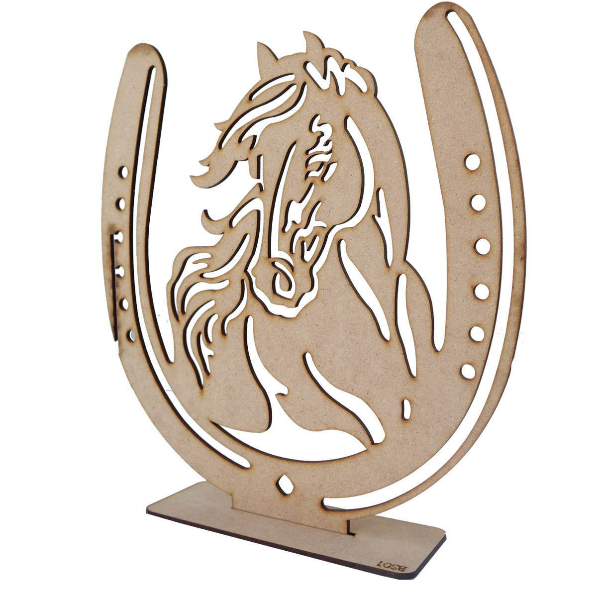 🐎 Herradura con Caballo Rústico – Decoración Vaquera en MDF 🐎 10pz RB54