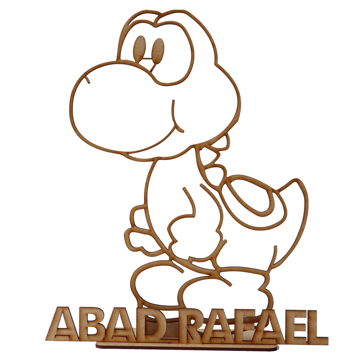 🦕 Figura Personalizada de Yoshi con Nombre – MDF 3mm 10pz RB51
