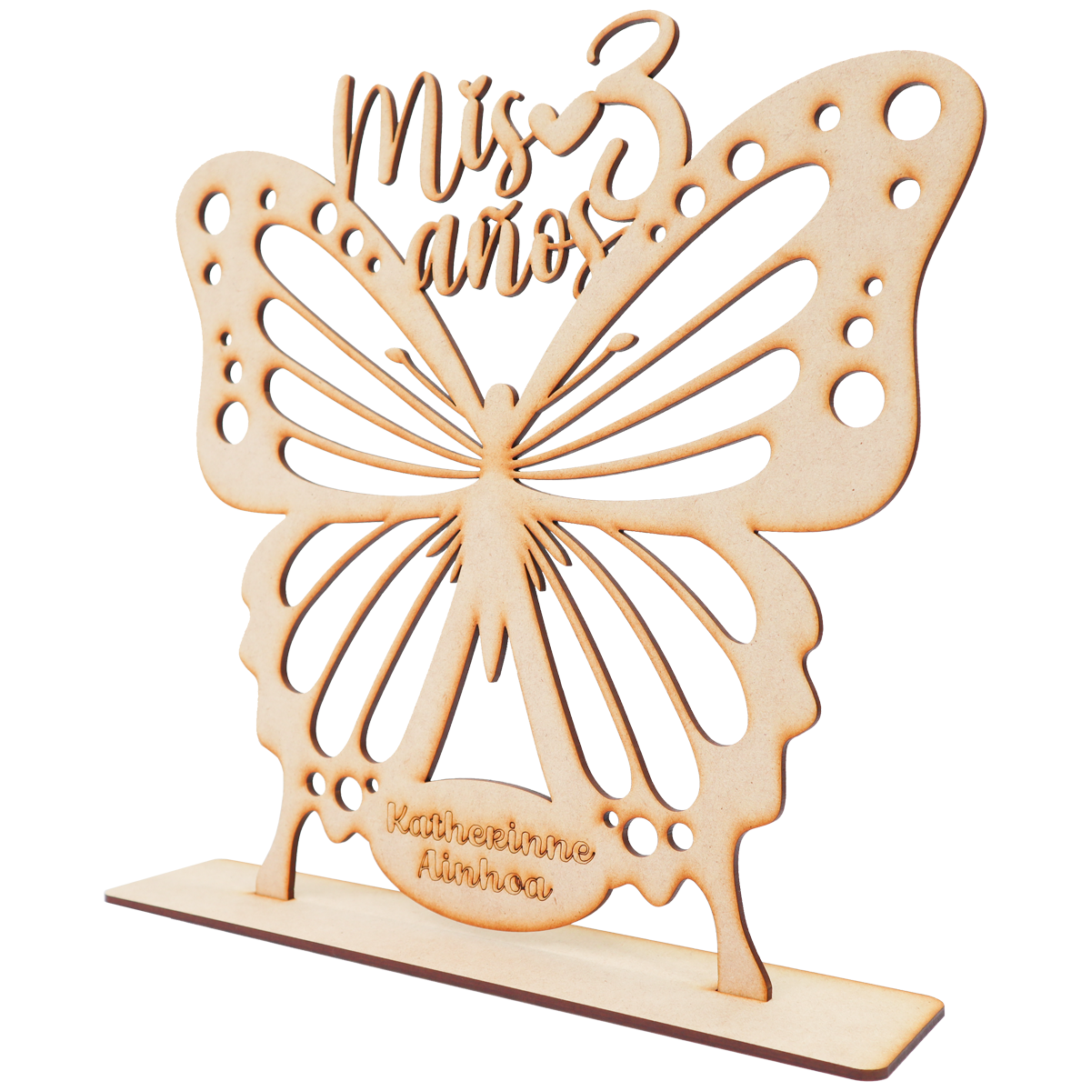 🦋 Centro de Mesa Mariposa Decorativa "Mis 3 Años" Personalizada 🎉 10pz RB58