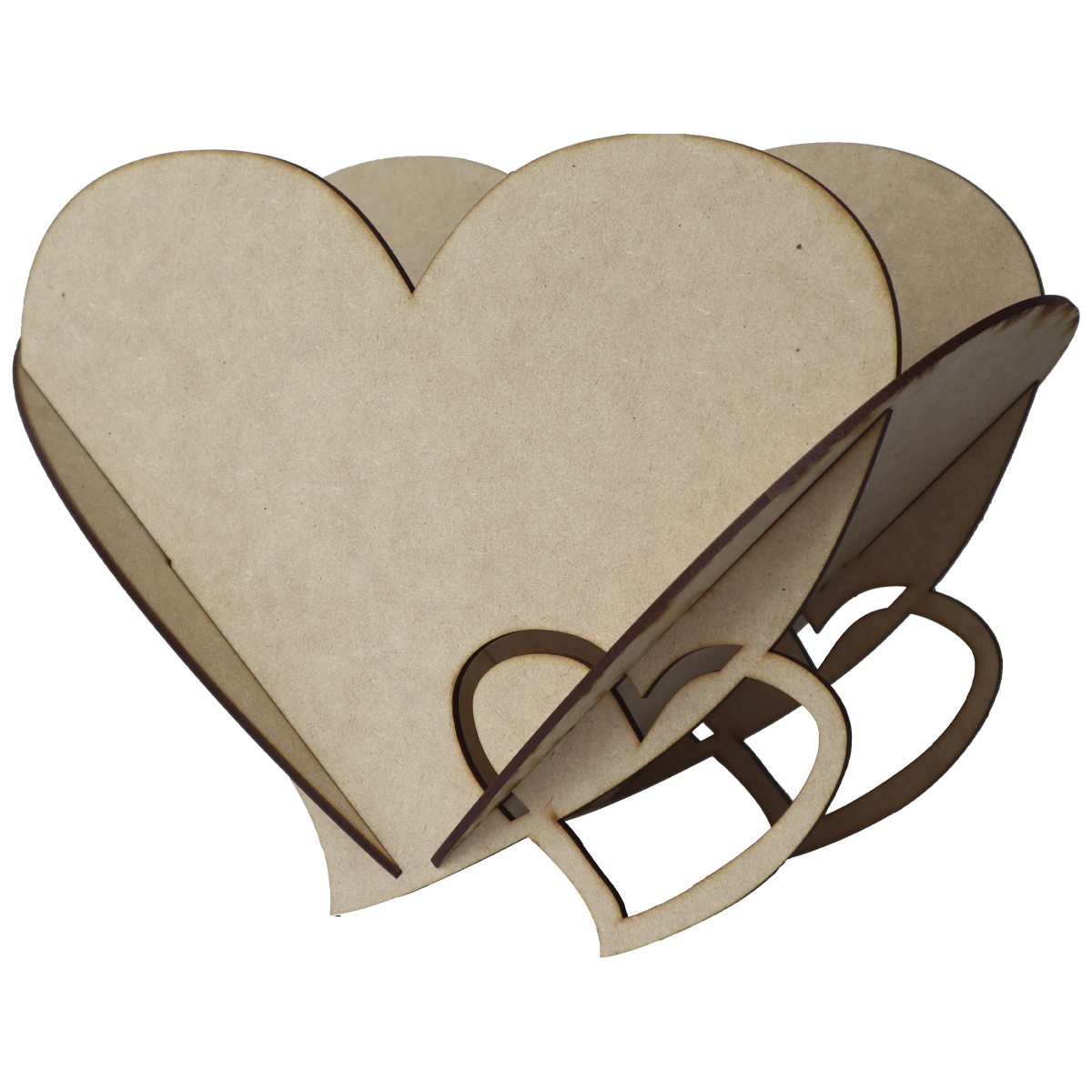 🩷 Centro de mesa Corazon MDF 3mm Flores, Dulces 6pz RB36