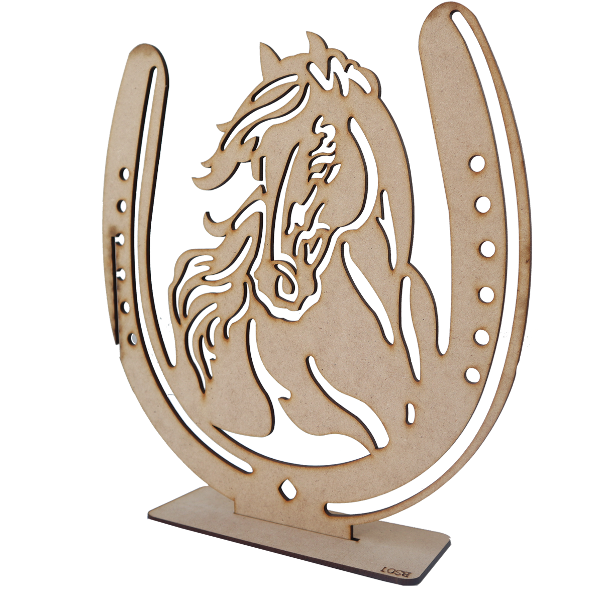 🐎 Herradura con Caballo Rústico – Decoración Vaquera en MDF 🐎 10pz RB54