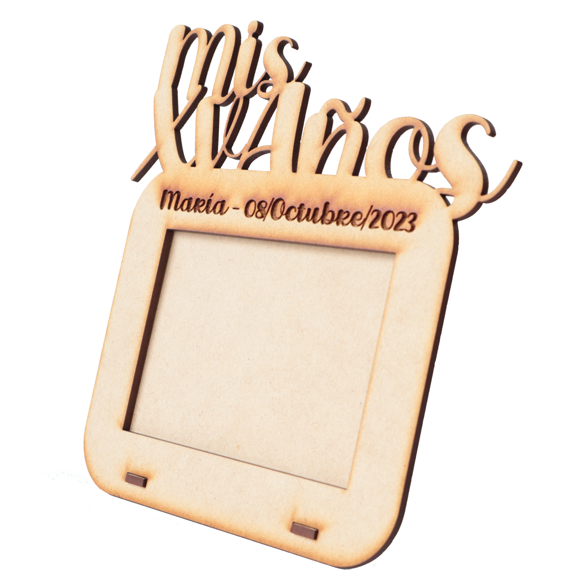 📸 Portarretrato “Mis XV Años” Personalizado en MDF 🎉 10pz RB40