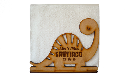 🦕🎉 Servilletero Personalizado Dinosaurio – Cumpleaños Infantil 🎉🦕 12pz UE19