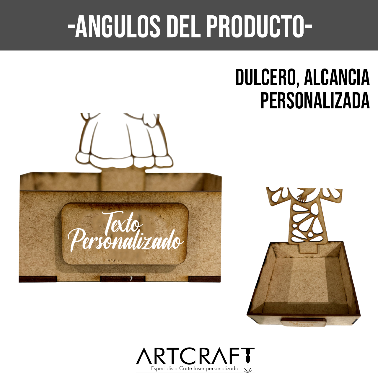 🎉 Dulcero Personalizado de MDF para Toda Ocasión 🎁 10pz RB86