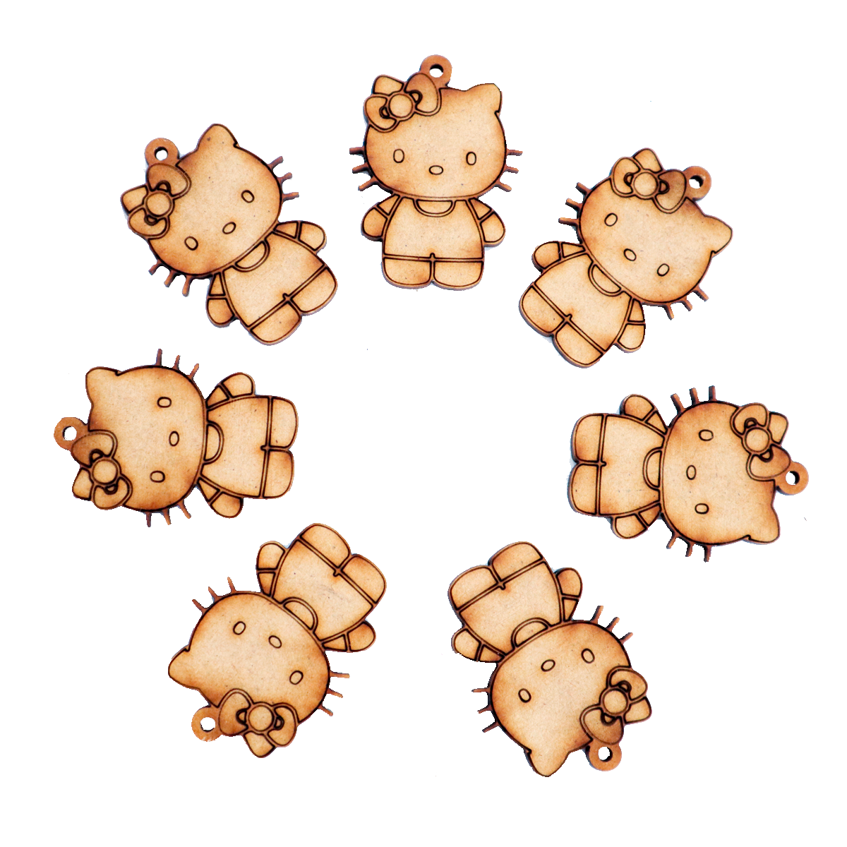 Llavero decorativo de MDF Hello Kitty 🐱🎀 30pz RB100