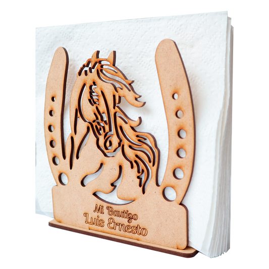 🐴✨ Servilletero Personalizado de Caballo con Herraduras ✨🐴12pz UE18