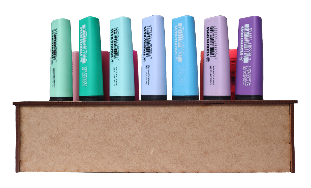 🟫 Organizador de MDF para Marcatextos Stabilo Boss – 2 Niveles OE02