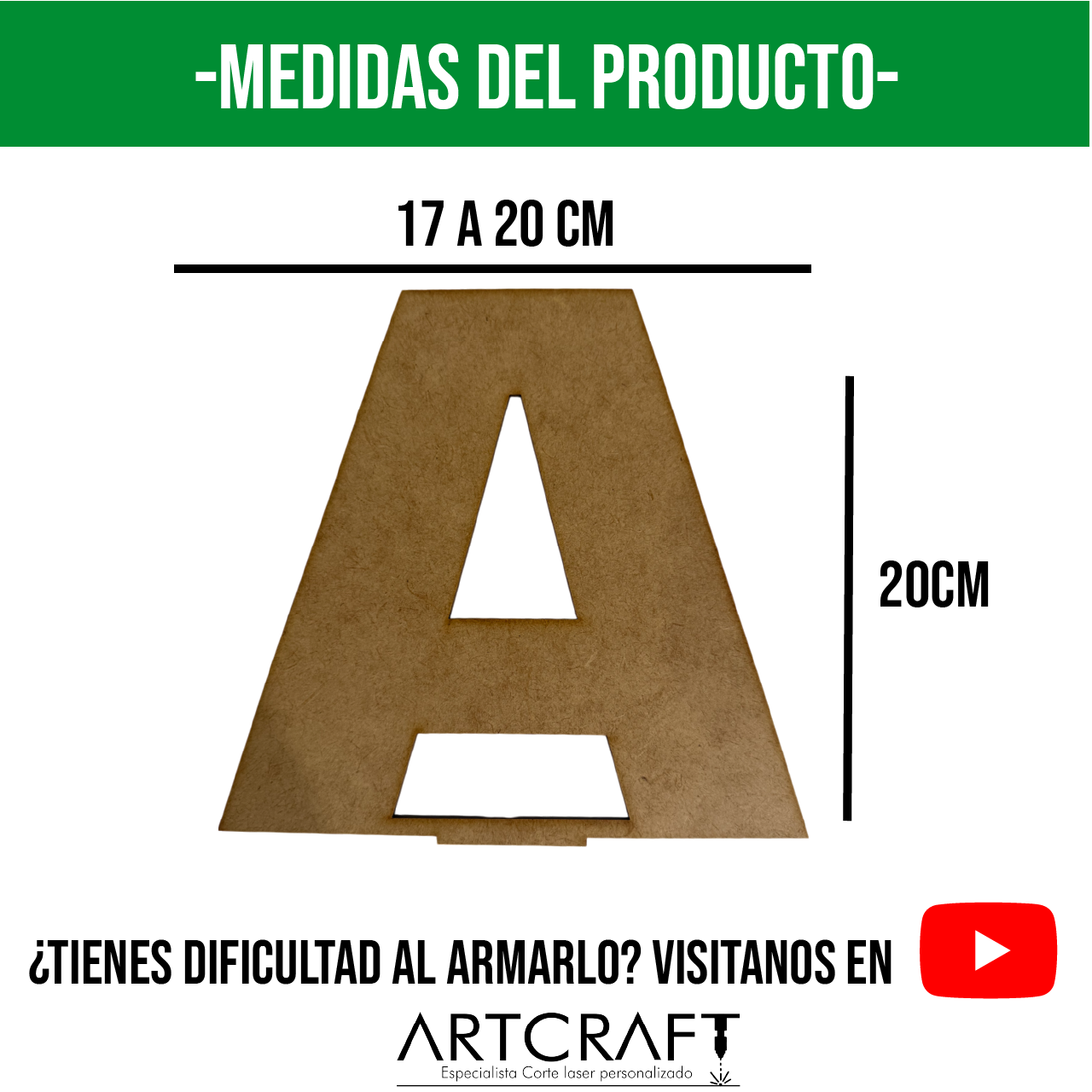 🎨 Letras Decorativas de MDF Personalizables 25cm 10pz RB89