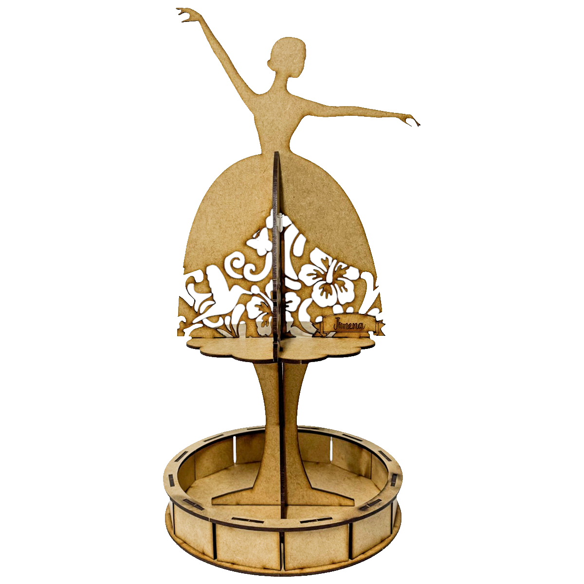 Bailarina decorativa de MDF personalizada 5pz RB99