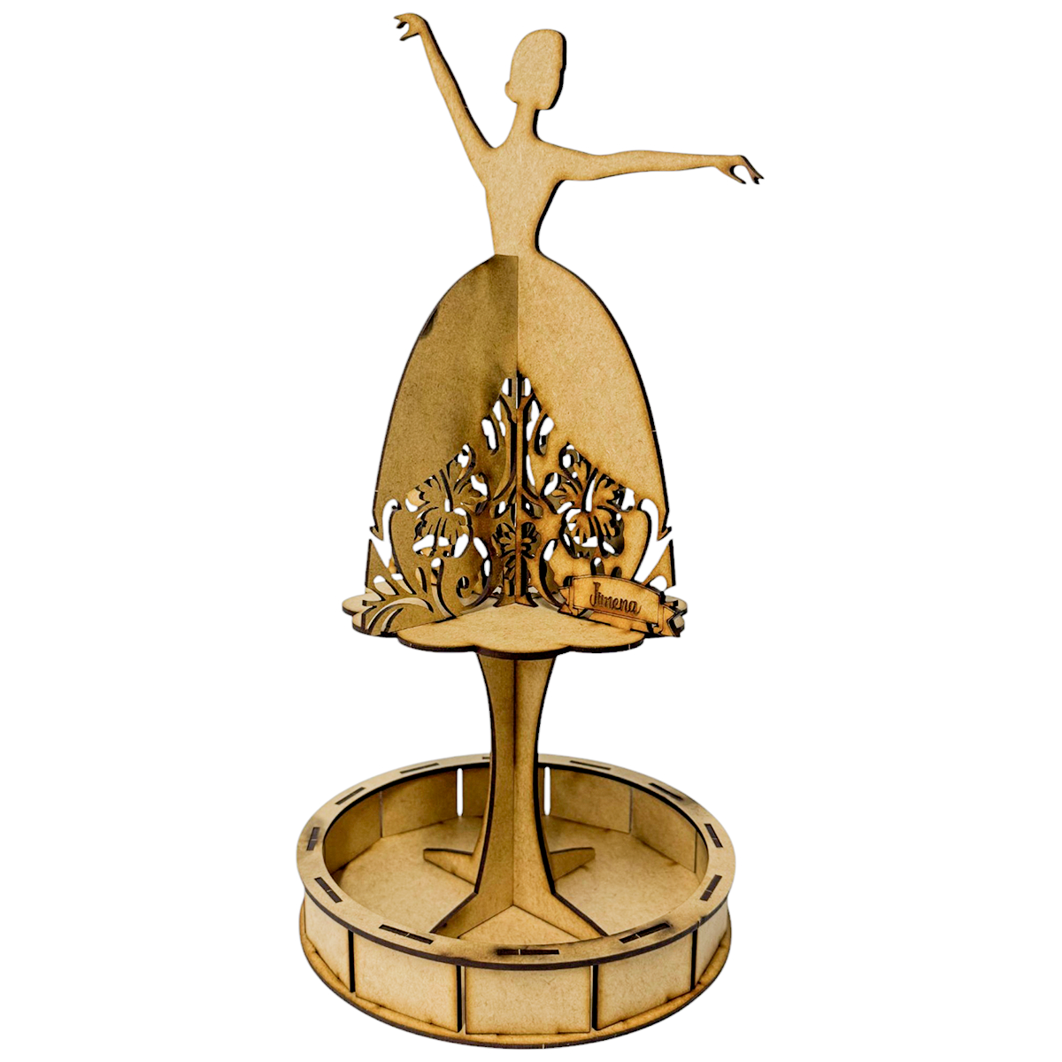 Bailarina decorativa de MDF personalizada 5pz RB99