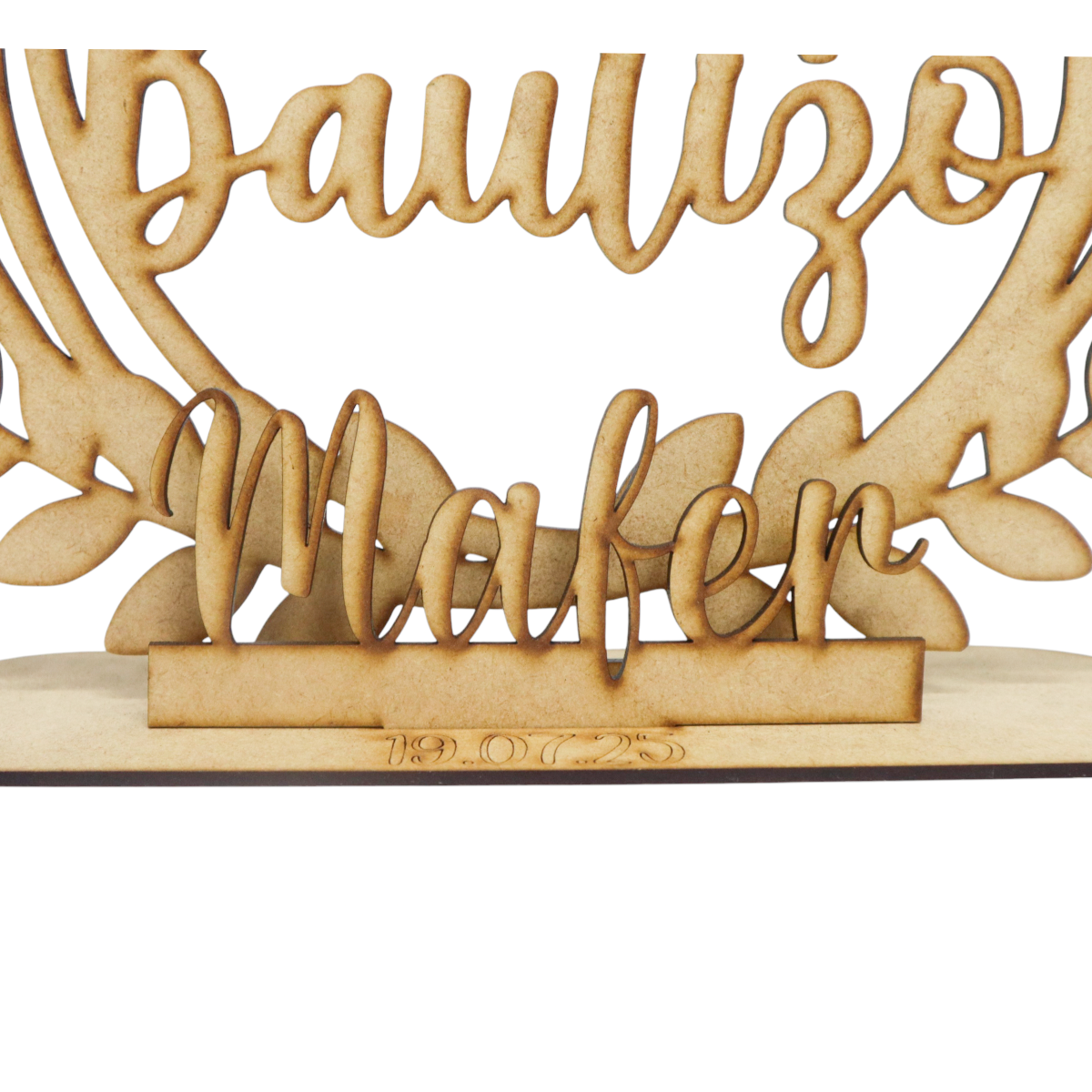 🕊️✨ Centro de Mesa Bautizo Personalizado | Con Nombre y Fecha 📆 25cm 10pz RB126
