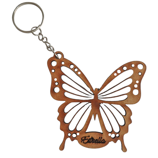 🦋🔑 Llavero Mariposa Personalizada con Nombre | Recuerdo Único ✨ 30pz RB121
