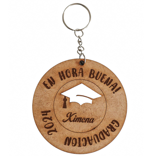 🎓🔑 Llavero de Graduación Personalizado | Recuerdo con Nombre y Año ✨ 30pz RB124